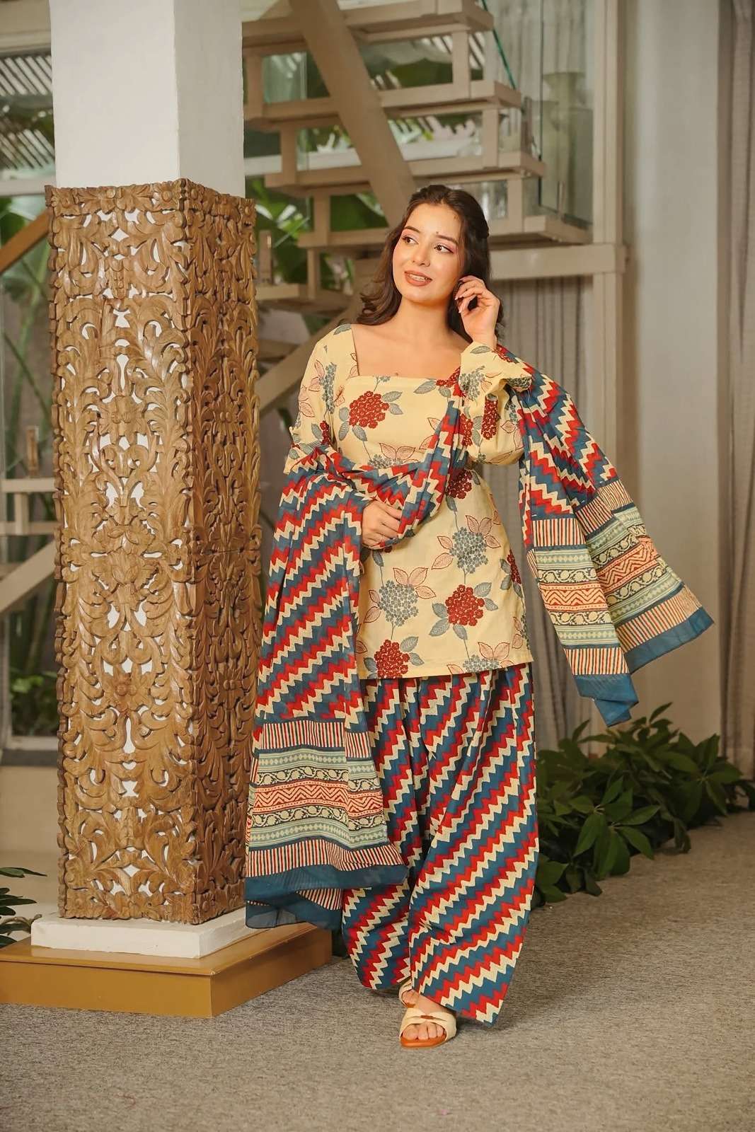 PURPLE CREATION SORAYA CANBRIC COTTON FARSHI SUIT PARTY & WEDDING TYPE SUPPLIER